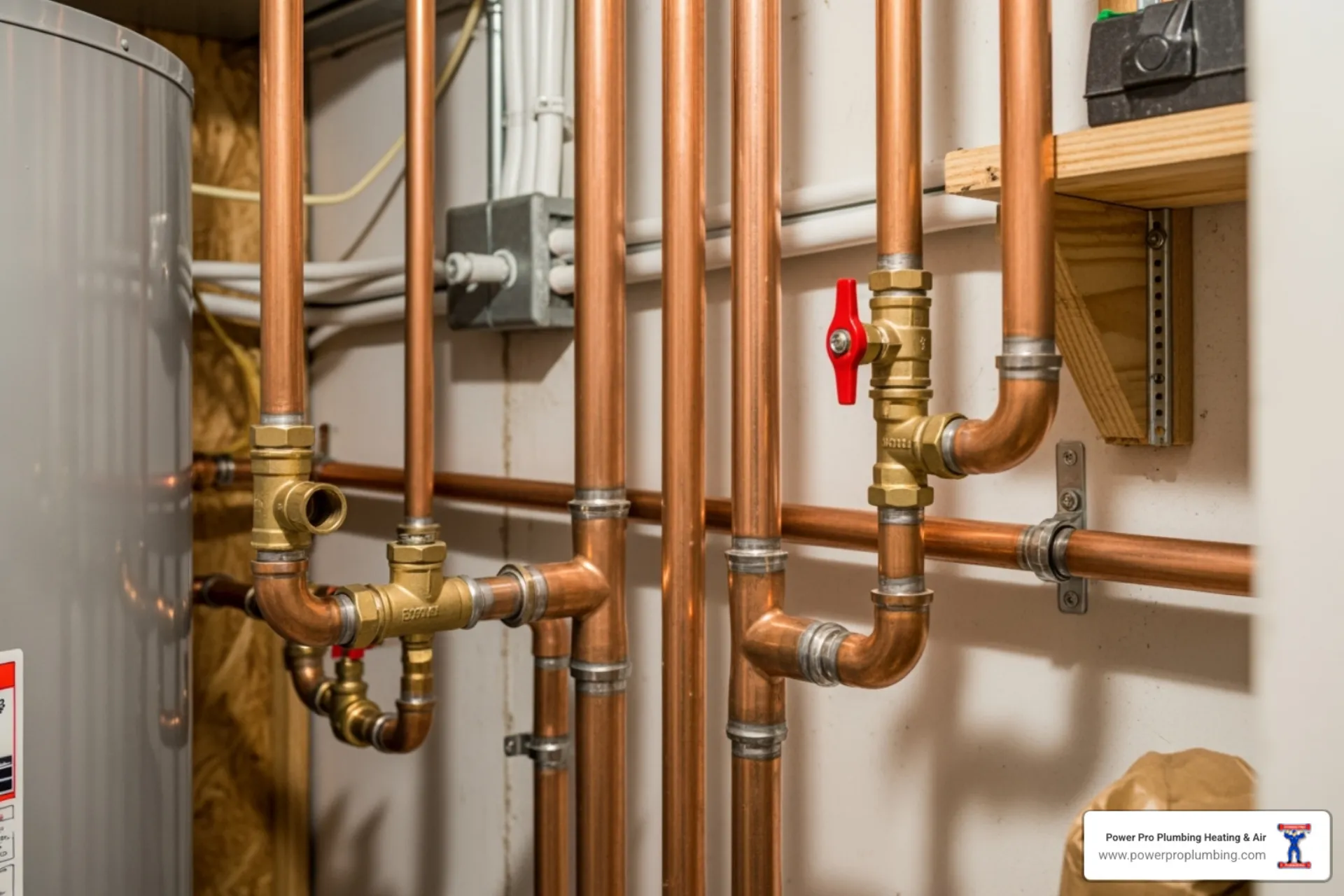 Copper Pipes Background