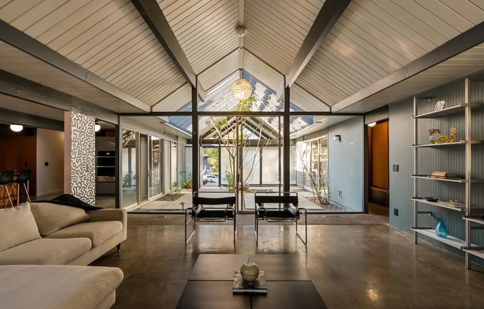 Eichler Home Interior with Radiant Heating